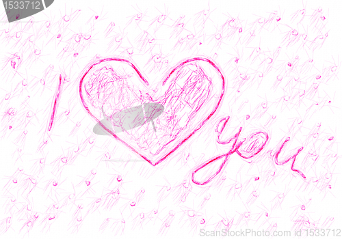 Image of text i love you with heart