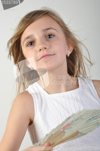 Image of  girl with a fan