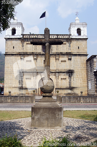 Image of Cross and church 