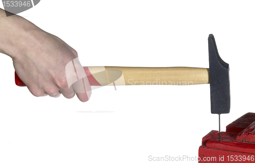 Image of hammering hand