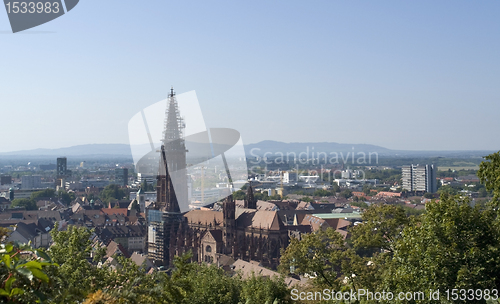 Image of aerial view of Freiburg im Breisgau