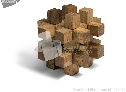 Image of wooden 3D puzzle