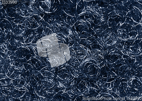 Image of blue metallic loops