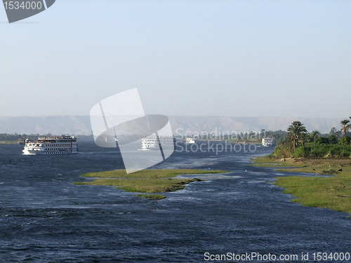 Image of passenger ships on the Nile