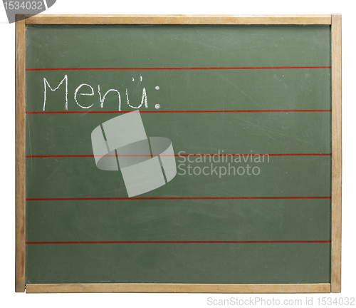 Image of MenÃƒÂ¼ blackboard