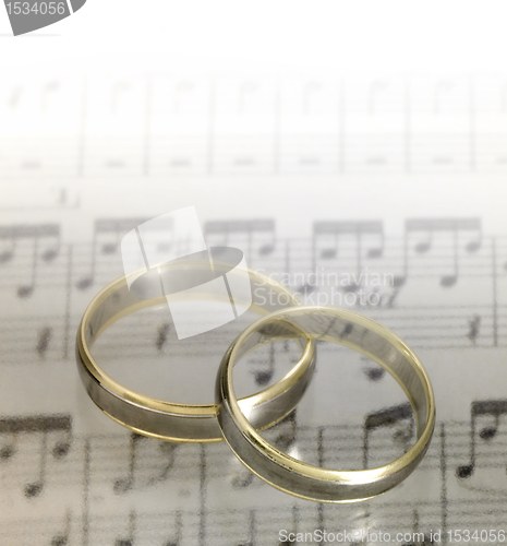 Image of golden wedding rings