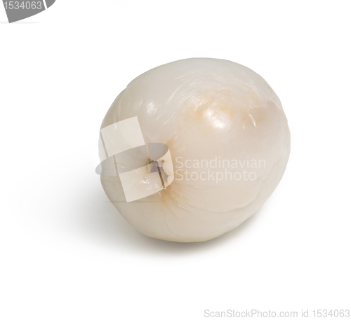 Image of lychee fruit in white back
