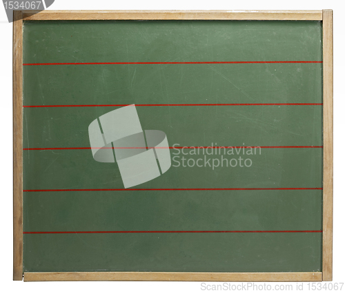 Image of red lined blackboard