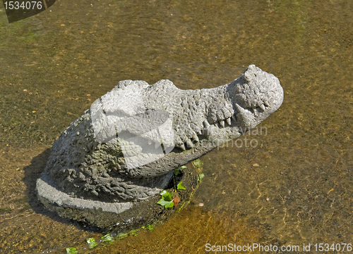 Image of crocodile sculpture in Freiburg