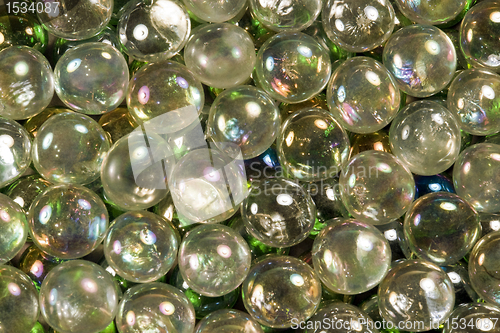 Image of iridescent glass beads