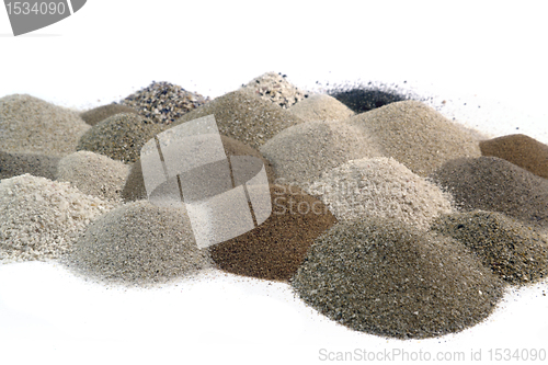 Image of various brown toned sand piles together