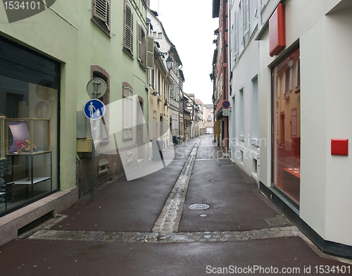 Image of wet street in Colmar