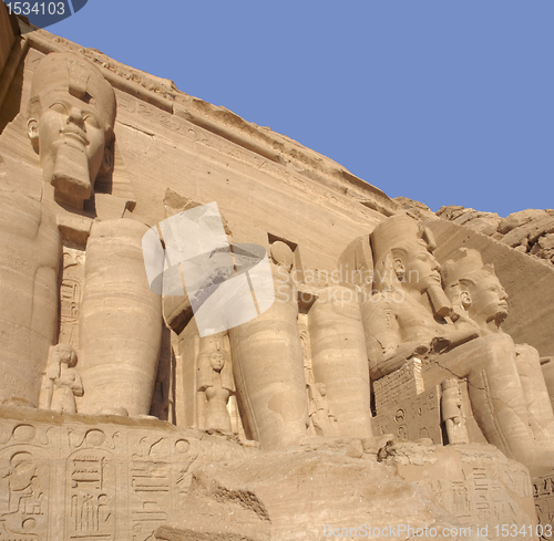 Image of sculptures at Abu Simbel temples
