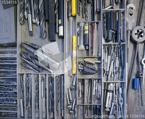 Image of industrial tools in a drawer