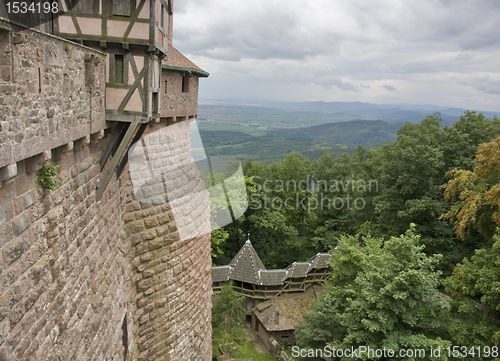 Image of cloudy scenery around Haut-Koenigsbourg Castle