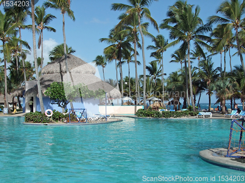 Image of holiday resort  with pool