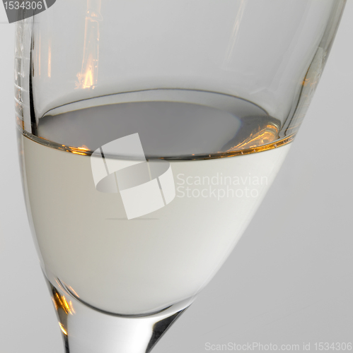 Image of detail of a champagne glass