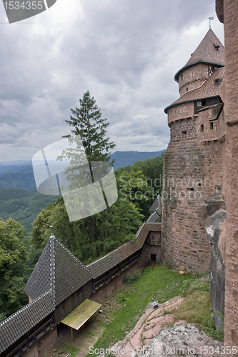 Image of cloudy scenery around Haut-Koenigsbourg Castle