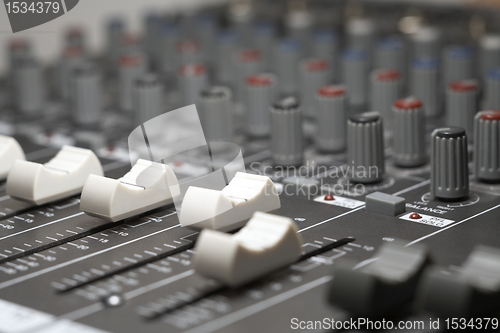 Image of studio mixer detail