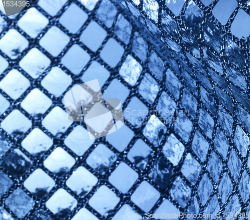 Image of metallic blue sequined back