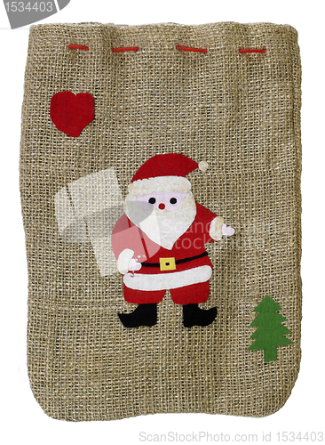 Image of christmas bag with Santa Claus