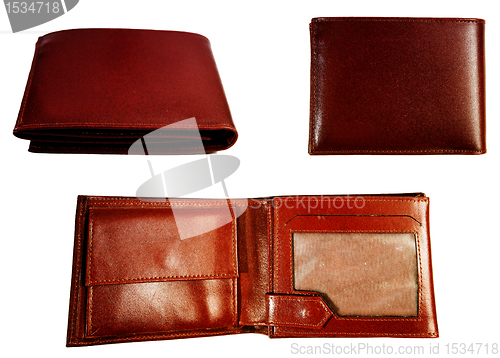 Image of Brown leather wallet