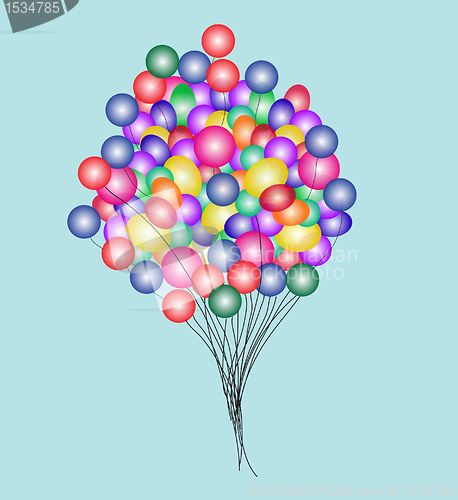 Image of Beautiful Party Balloons Vector