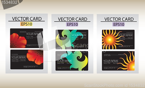 Image of set of Vector abstract business cards