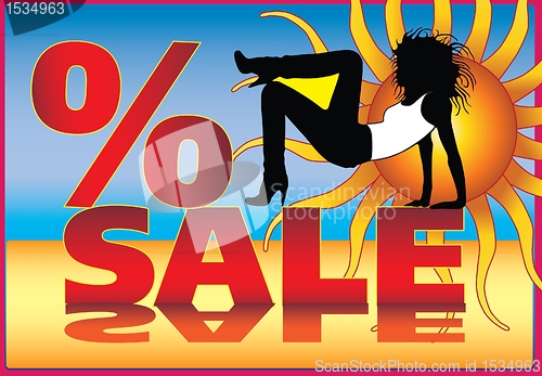 Image of Vector sale poster design template.