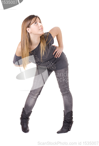 Image of isolated young woman