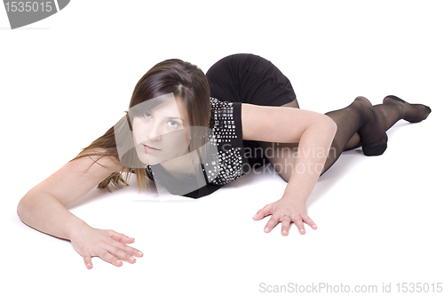 Image of isolated young woman