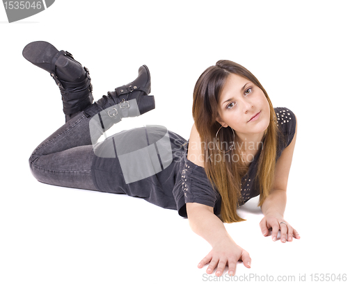 Image of isolated young woman