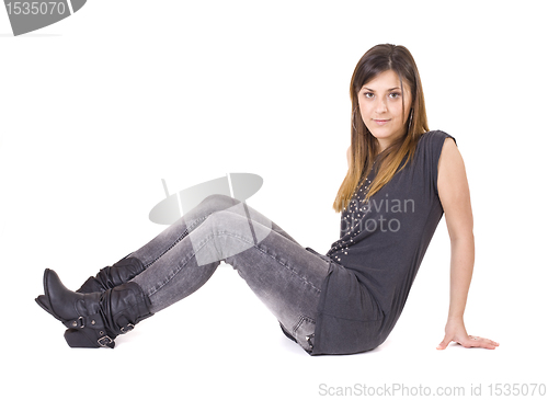 Image of isolated young woman