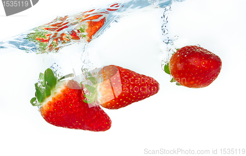 Image of strawberry in the water