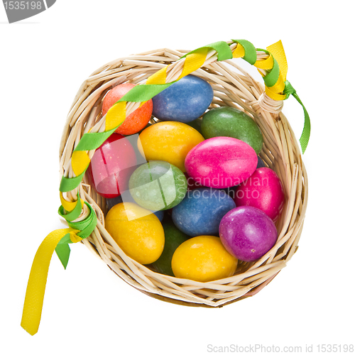 Image of easter eggs in basket