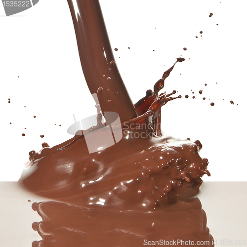 Image of pouring chocolate