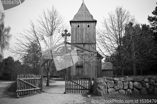 Image of old wooden church