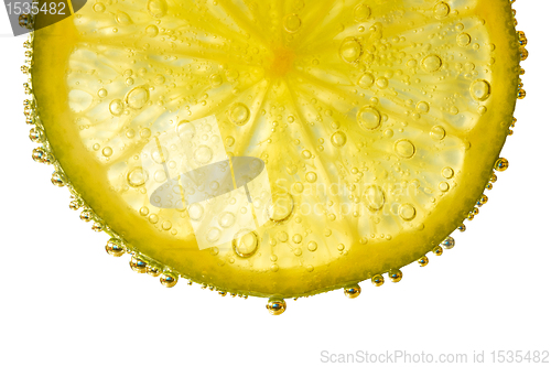 Image of lime with bubbles