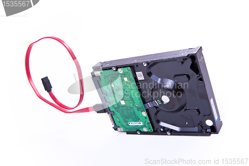 Image of serial ATA hard drive isolated