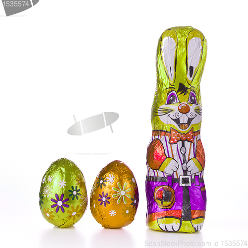 Image of easter bunny with eggs
