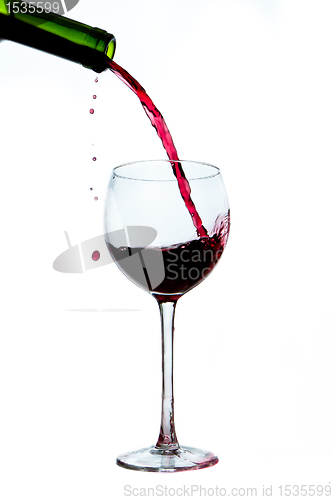 Image of pouring red wine 