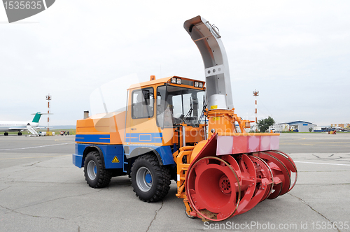 Image of Snow plough in airport 