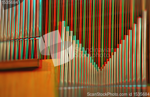 Image of Organ pipes in music hall (church)