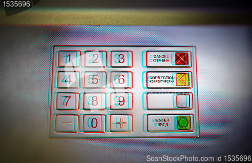 Image of This photograph represent a ATM keypad