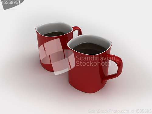 Image of High-res isolated two coffee cups