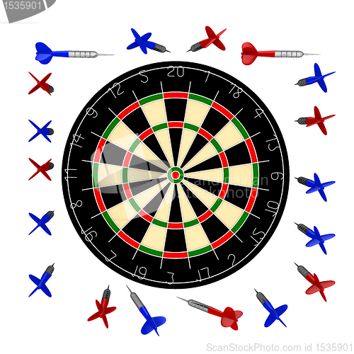 Image of 10000px dartboard+darts blank for design variations