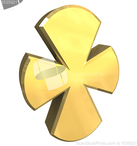 Image of cross in gold - 3D 