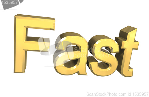 Image of Fast in gold 3D 