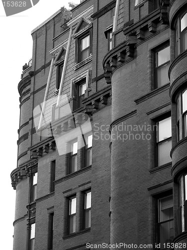 Image of Black and White Brownstones in Boston