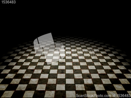 Image of black and white tiles